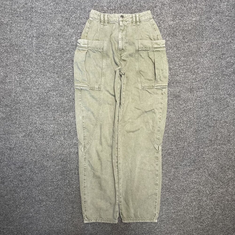 Urban Outfitters Baggy Pale Green Cargo Pants Large Pockets Baggy XS